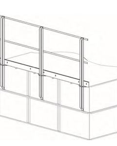 Guardrails 1100mm T200 silo straight/straight galv. M&M